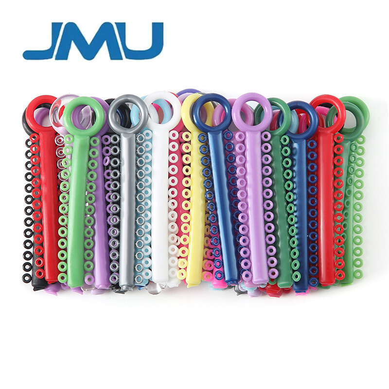 JMU Dental Orthodontic Ligature Ties Elastic Latex Bands 1040pcs/pk Multi-Color