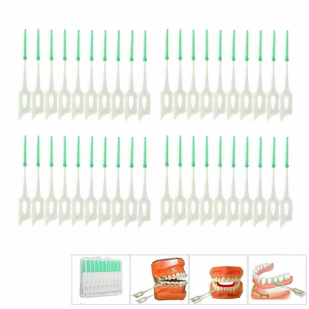 Dental Oral Interdental Teeth Soft Care Tool Cleaning Rubber Floss Gum Brush Kit