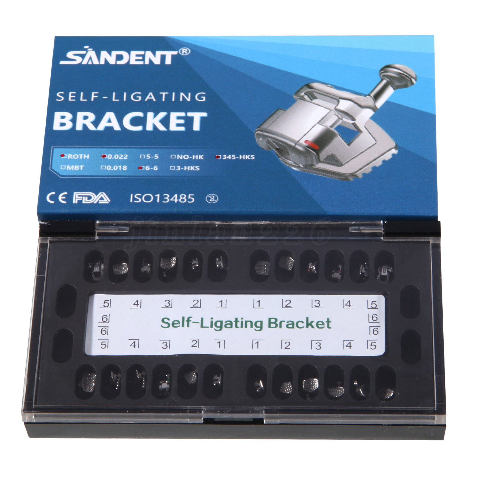 Dental Orthodontic Self Ligating Bracket Mini Roth.022 Hooks 345