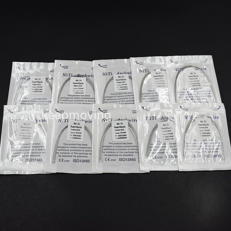 50 Packs Orthodontic Arch Wire Bracket Round Niti Super Elastic Natural Ovoid