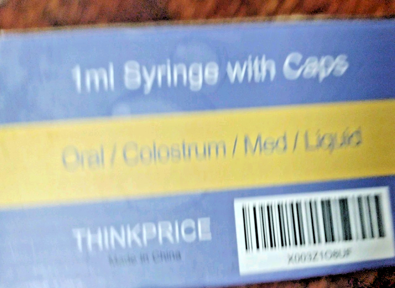 50 Pcs 1ml Syringes with Caps Oral Dispenser Individually Sterile Warpped for…