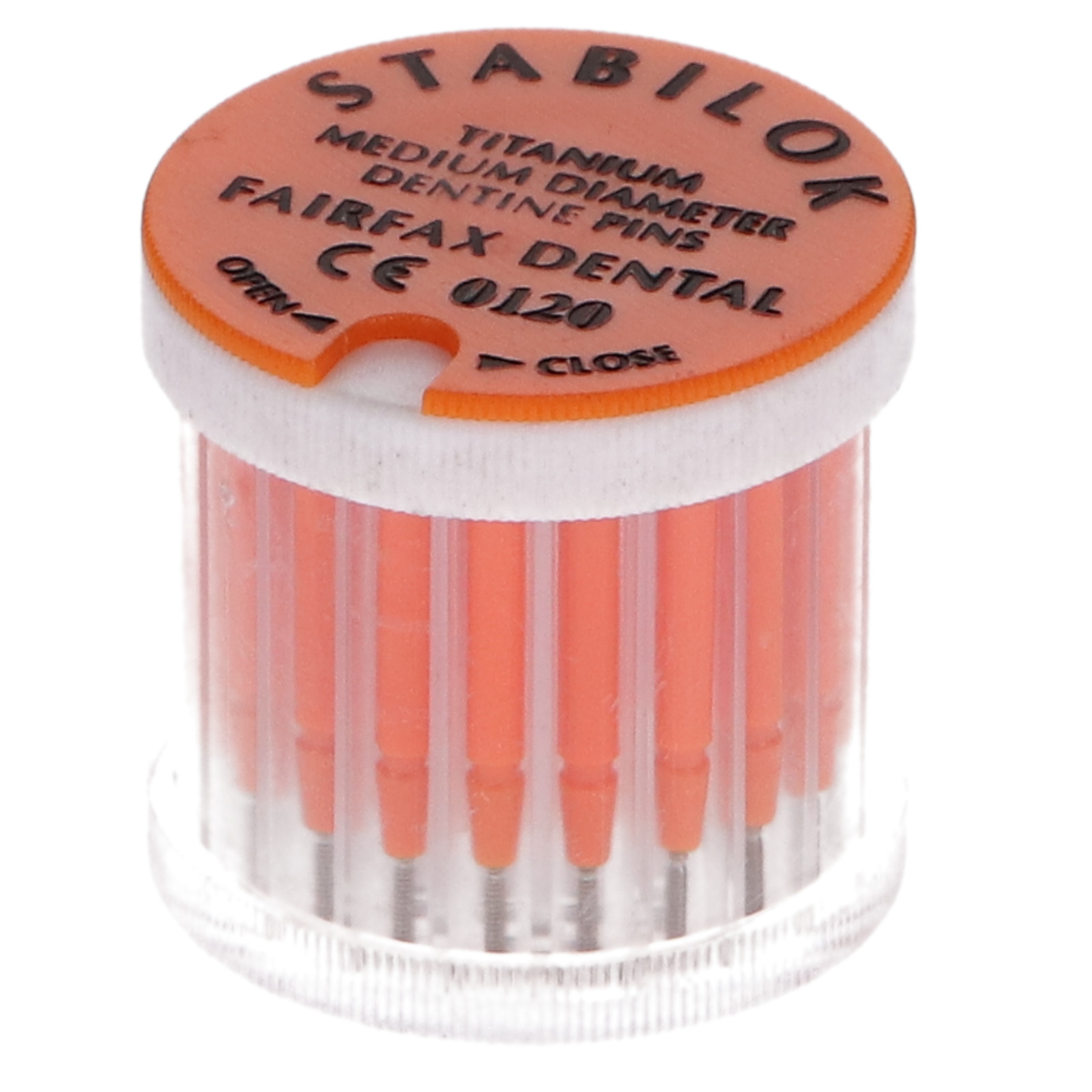 Fairfax Dental 50048 Stabilok Titanium Pins .027″ Standard Kit Orange 20/Pk