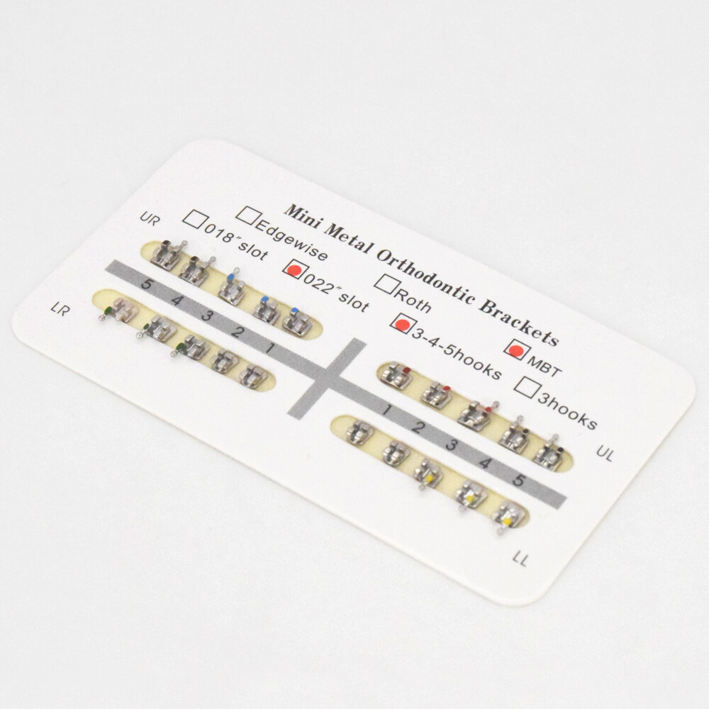 Dental Orthodontic Bracket Mini Standard MBT Roth.022 3 4 5 Hook MIM Monoblock