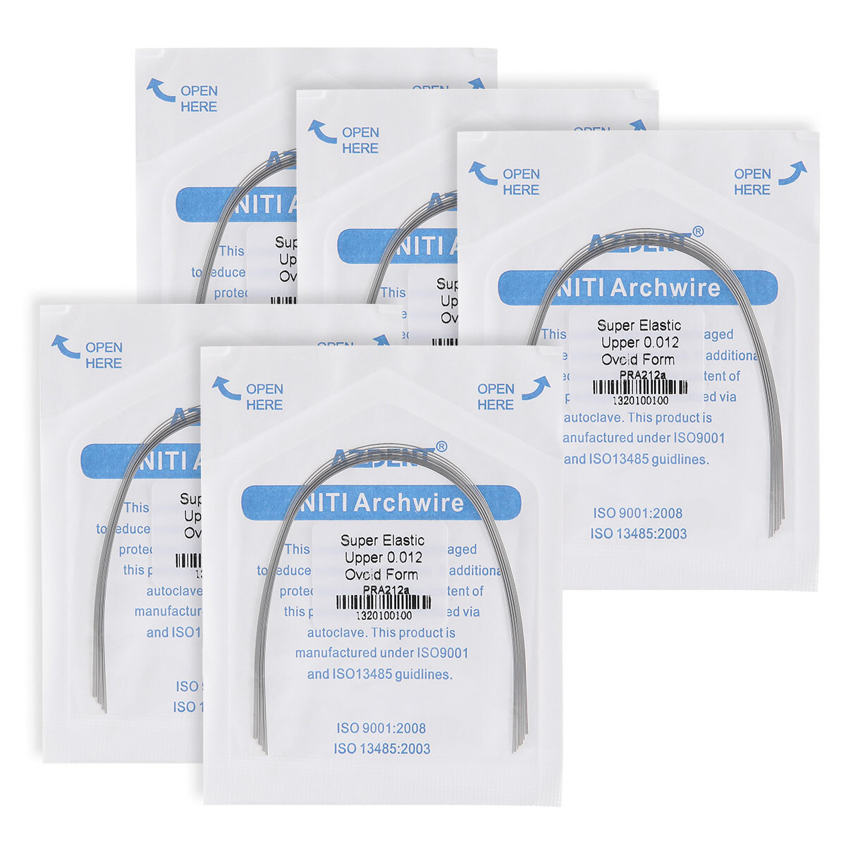 AZDENT Dental Ortho Super Elastic Niti Arch Wires Round Thermal/Steel Nature