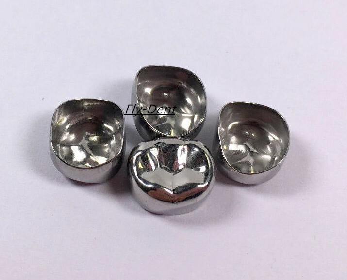 5pcs/box Dental Kids Crown Stainless Steel Primary Pediatric Teeth Molar Crowns