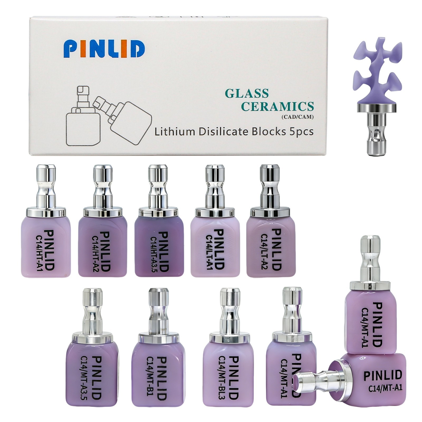 US Dental C14 CAD/CAM Emax Glass Ceramic Block Lithium Disilicate CEREC Block