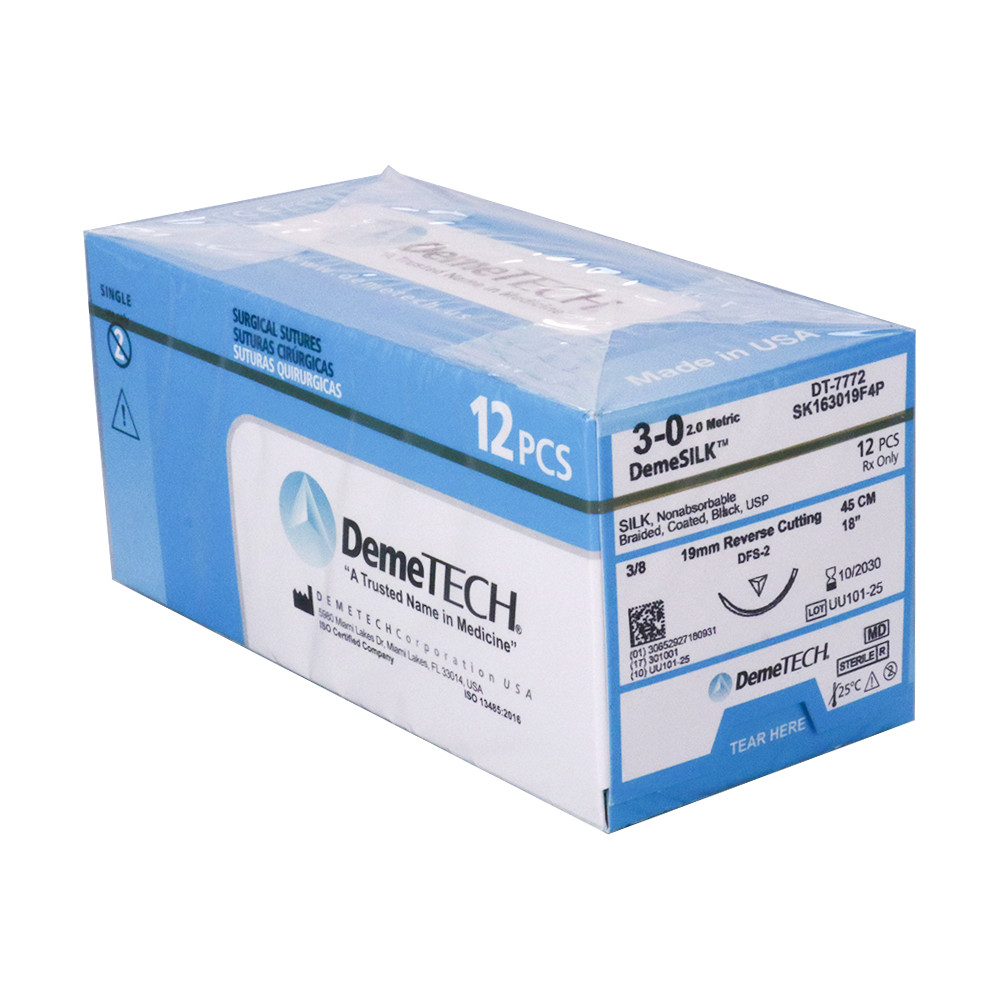 DemeTECH® 3/0 4/0 (45/75cm) Various Materials Absorbable Braided Coated Multiple