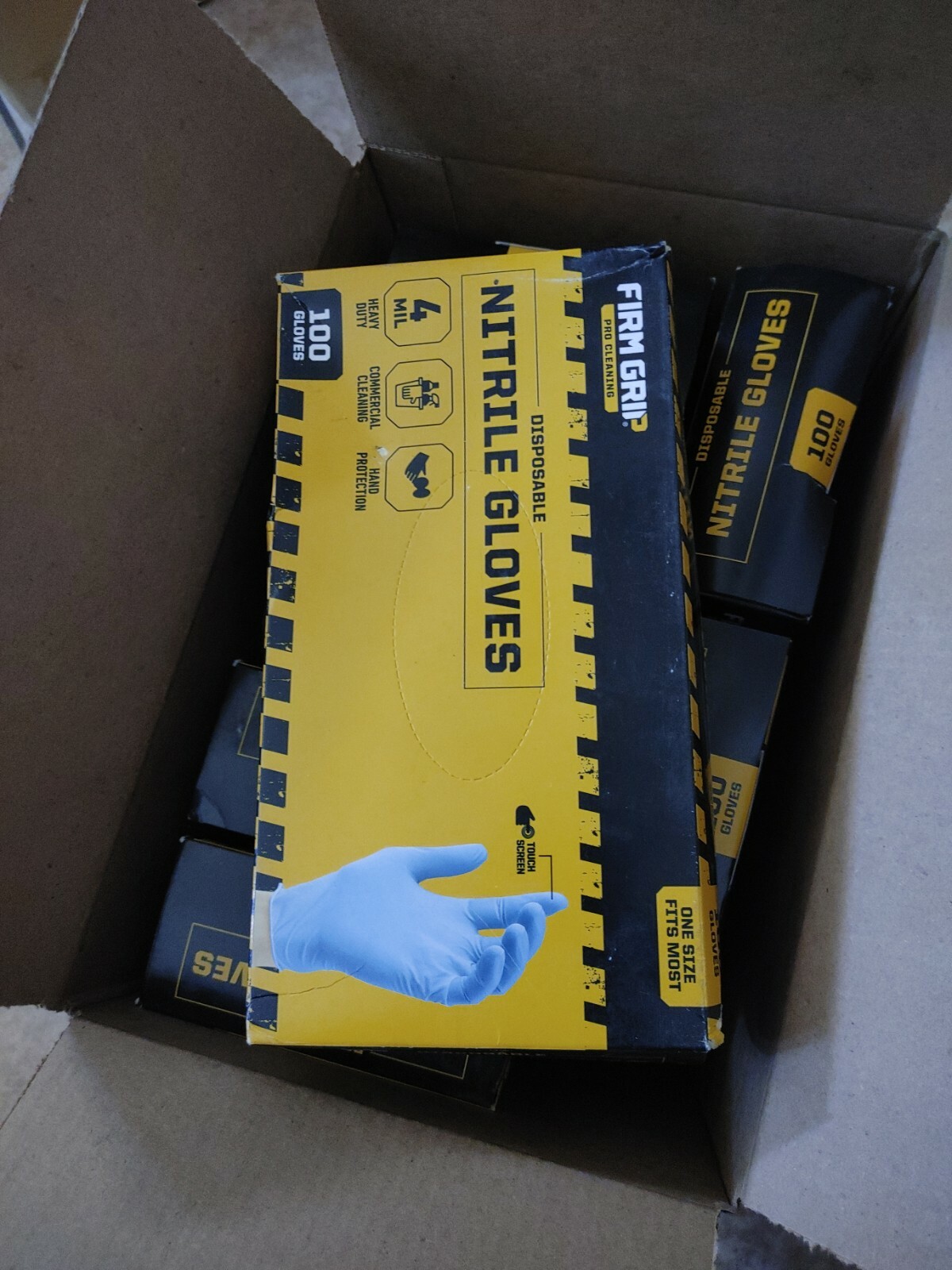Nitrile Heavy Duty 4 Mil Janitorial Commercial gloves. Bundle of 7 boxes