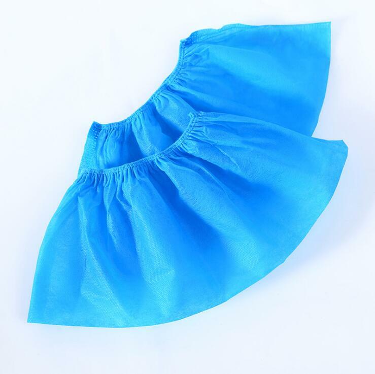 TECHTONGDA 100pcs Disposable High-quality Blue Non-woven Fabric Shoe Covers