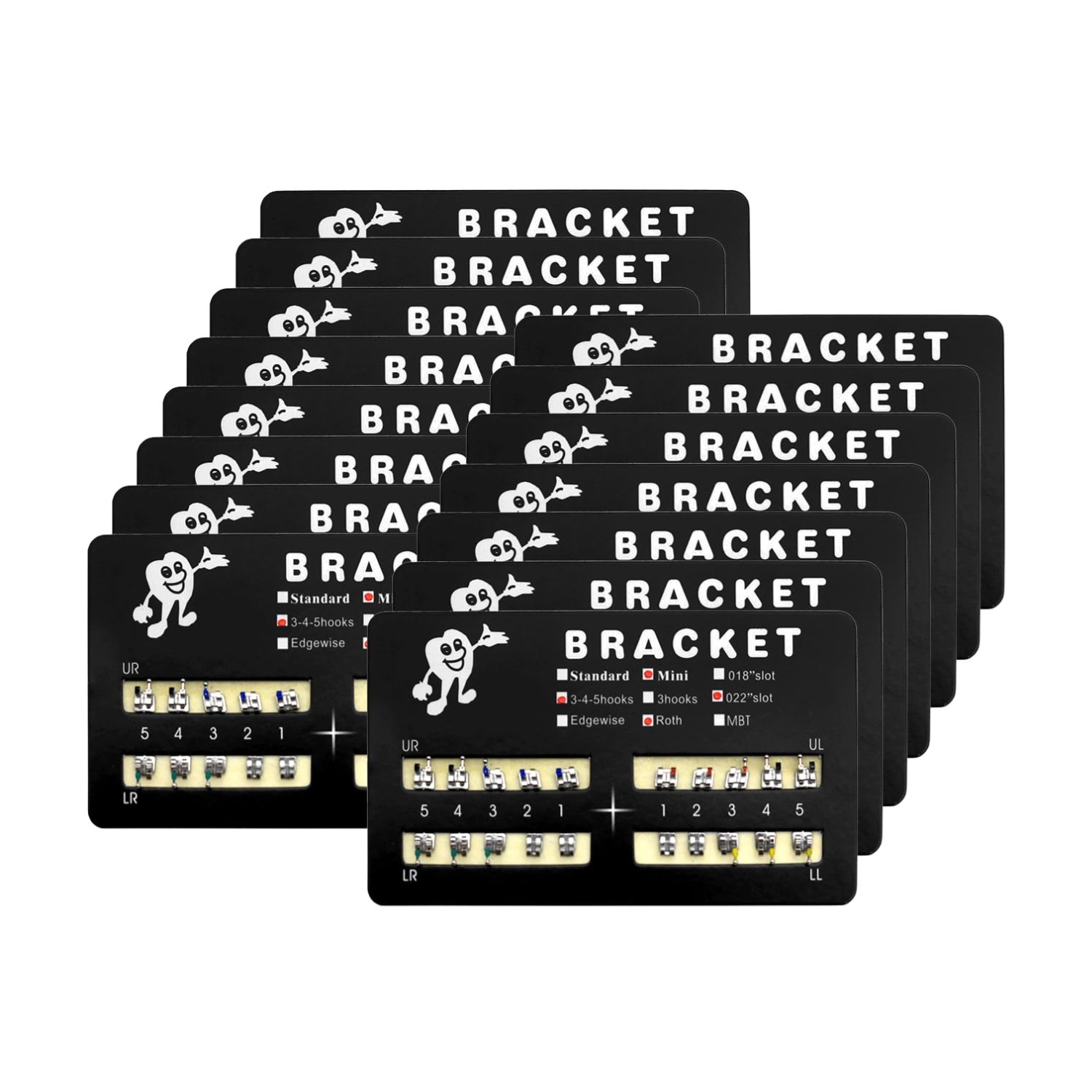 Mini Roth Brackets 300pcs/Pack with Hook on 345 Teeth