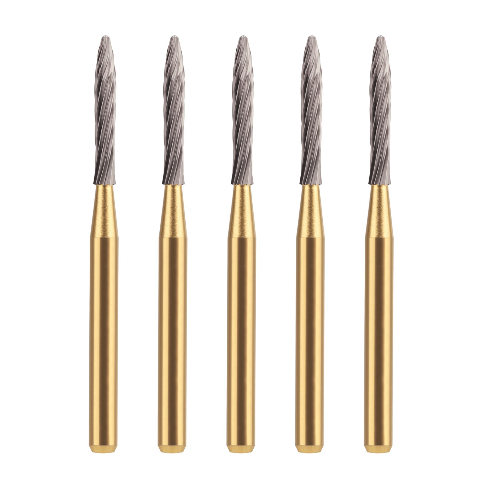 Wave Dental Carbide Burs H48L12 Trimming & Finishing Carbide 12 Blade Gold TF48L