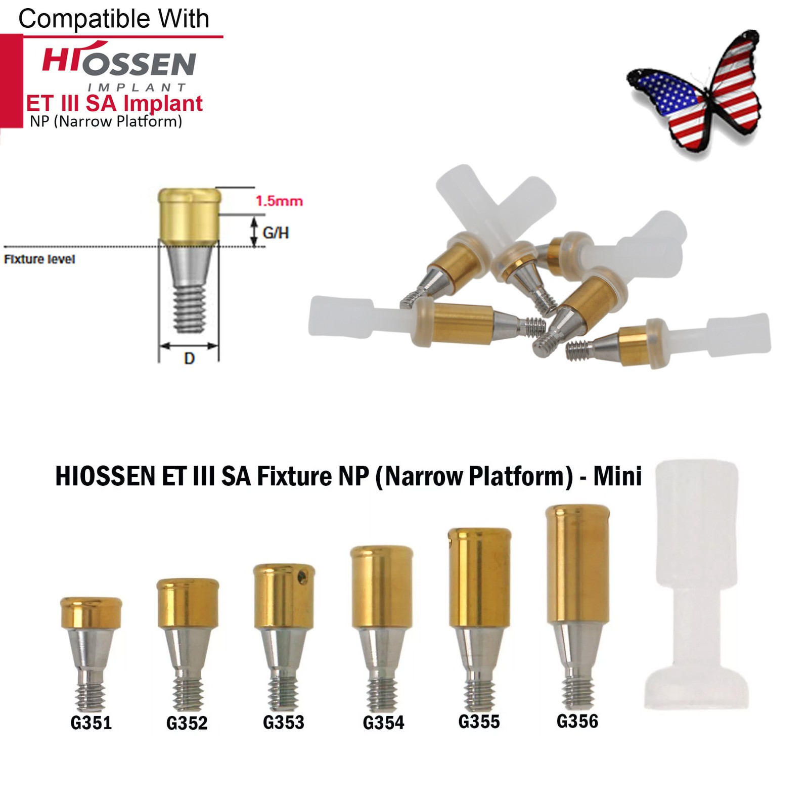 Dental Overdenture Zest Locator Abutment Legacy Anchor Hiossen Nobel Zimmer Cap