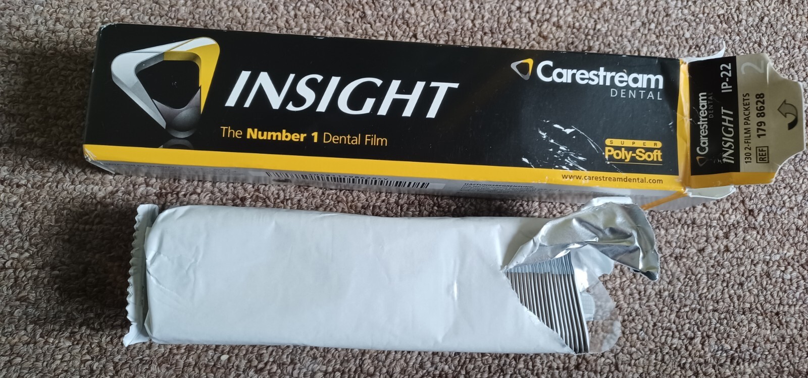 IP-22 Insight X-Ray Film #2 130/Bx 179 8628 by CARESTREAM OPEN BOX