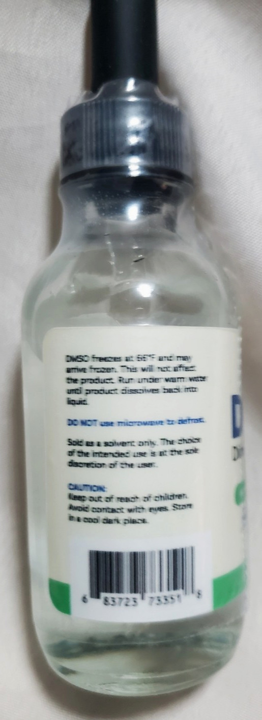 DMSO Liquid 99.99% Pharmaceutical Grade Dimethyl Sulfoxide – Glass Dropper 2 oz