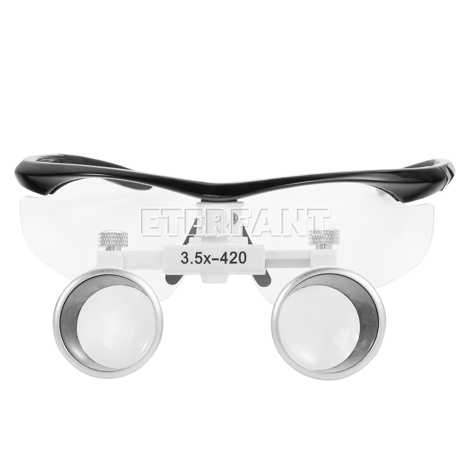 ETERFANT Dental Surgical Binocular Loupes Glasses Lens Magnifier 3.5X-420m Black