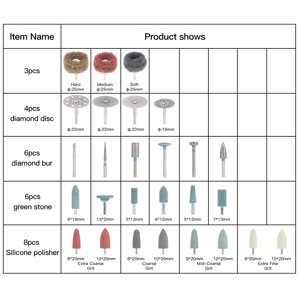 Dental Polishing Kit cepillo de pulido diamante HP pulidor Stone Silicon Wheel