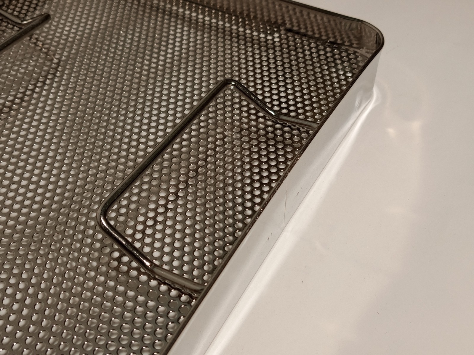 Unbranded Stainless Sterilization Tray Basket Set With Insert And Lid As Shown