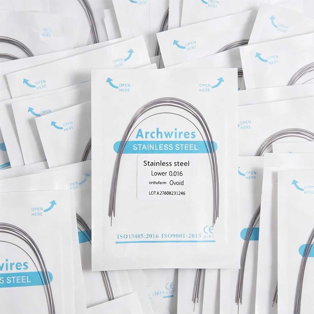 10pcs/pack Dental Orthodontic Stainless Steel Round Arch Wire Ovoid Form