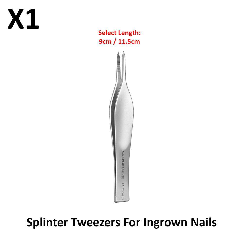 Ruck Splinter Tweezers For Ingrown Nails Pedicure Manicure Instrument Podiatry