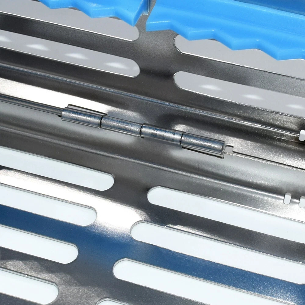 20Holes Dental Surgical Cassette Rack Tray Sterilization Holder Instruments Blue