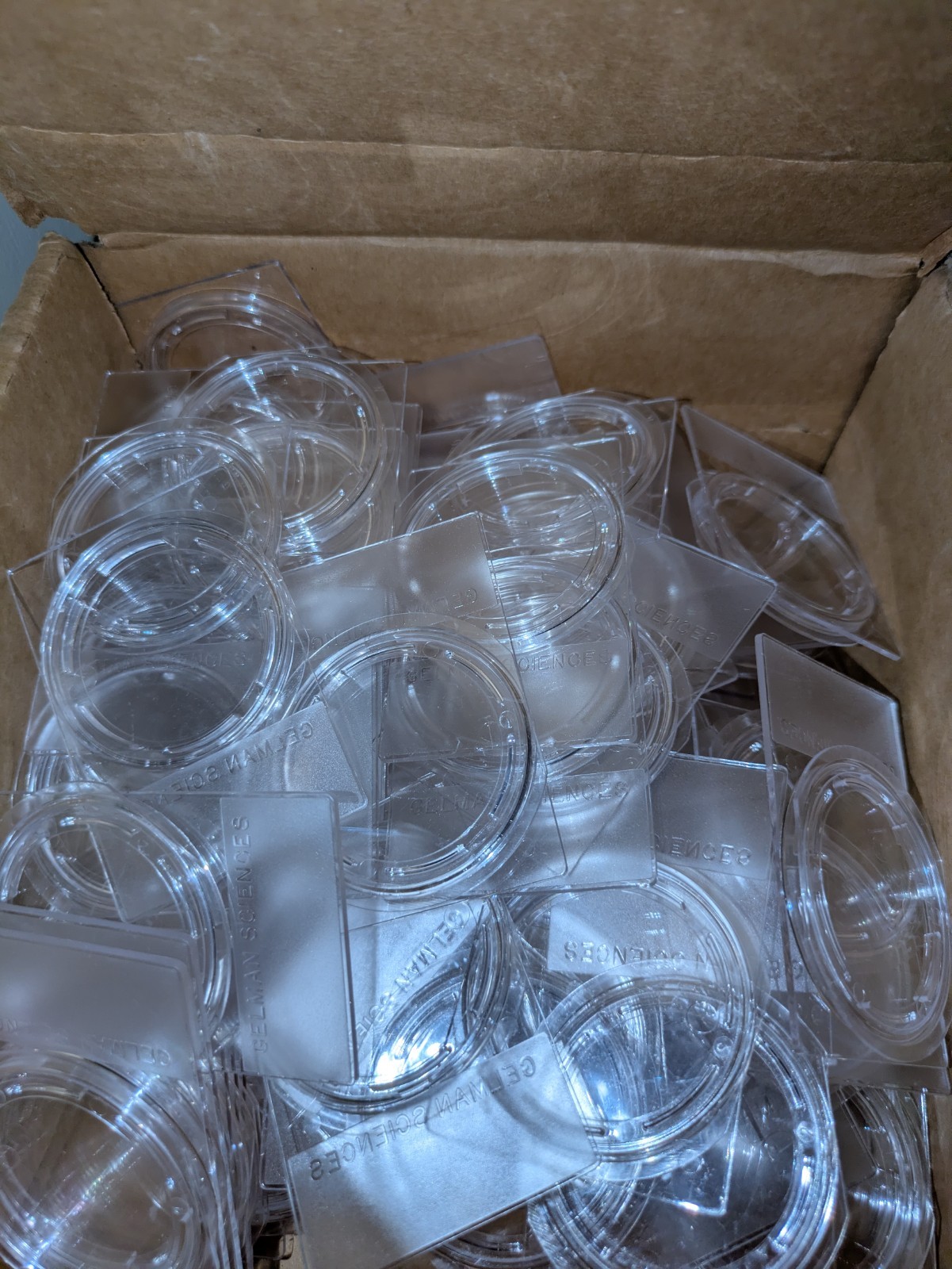 Lot of 75 Gelman Sciences Petri Dish Slides (Loose in box)