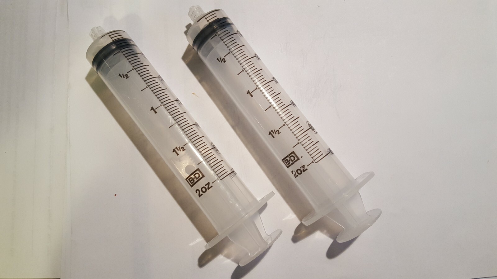 2 Syringes 60ML- Easy Glide NEW Syringe, none-sterile