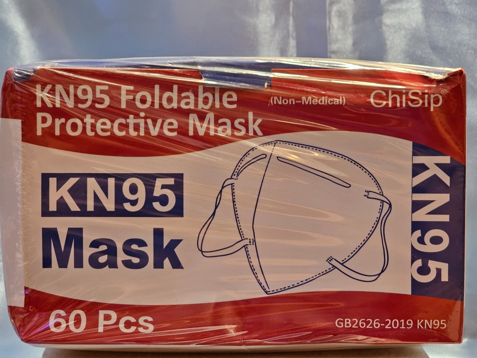 CHISIP KN95 FOLDABLE PROTECTIVE MASK 60 PIECES NON-MEDICAL – DISPOSABLE
