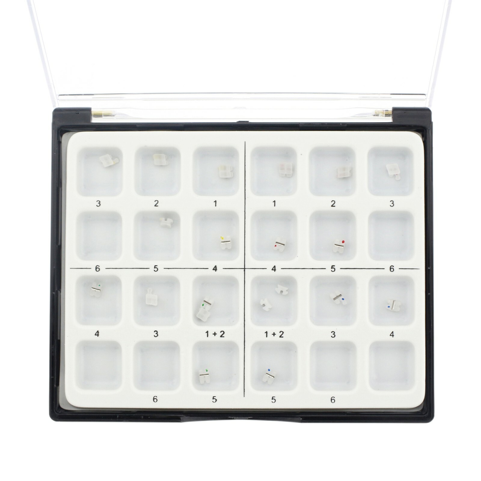 Dental Orthodontic Metal Slot Ceramic Brackets Braces 022 018 MBT Roth 3 Hook