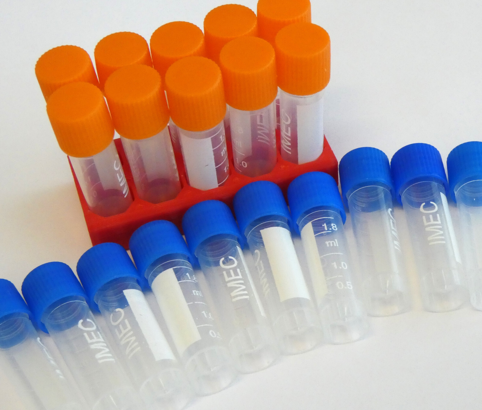 20 cryotubes cryogenic tube screw cap microtube 2 ml 1.8 marking free rack stand