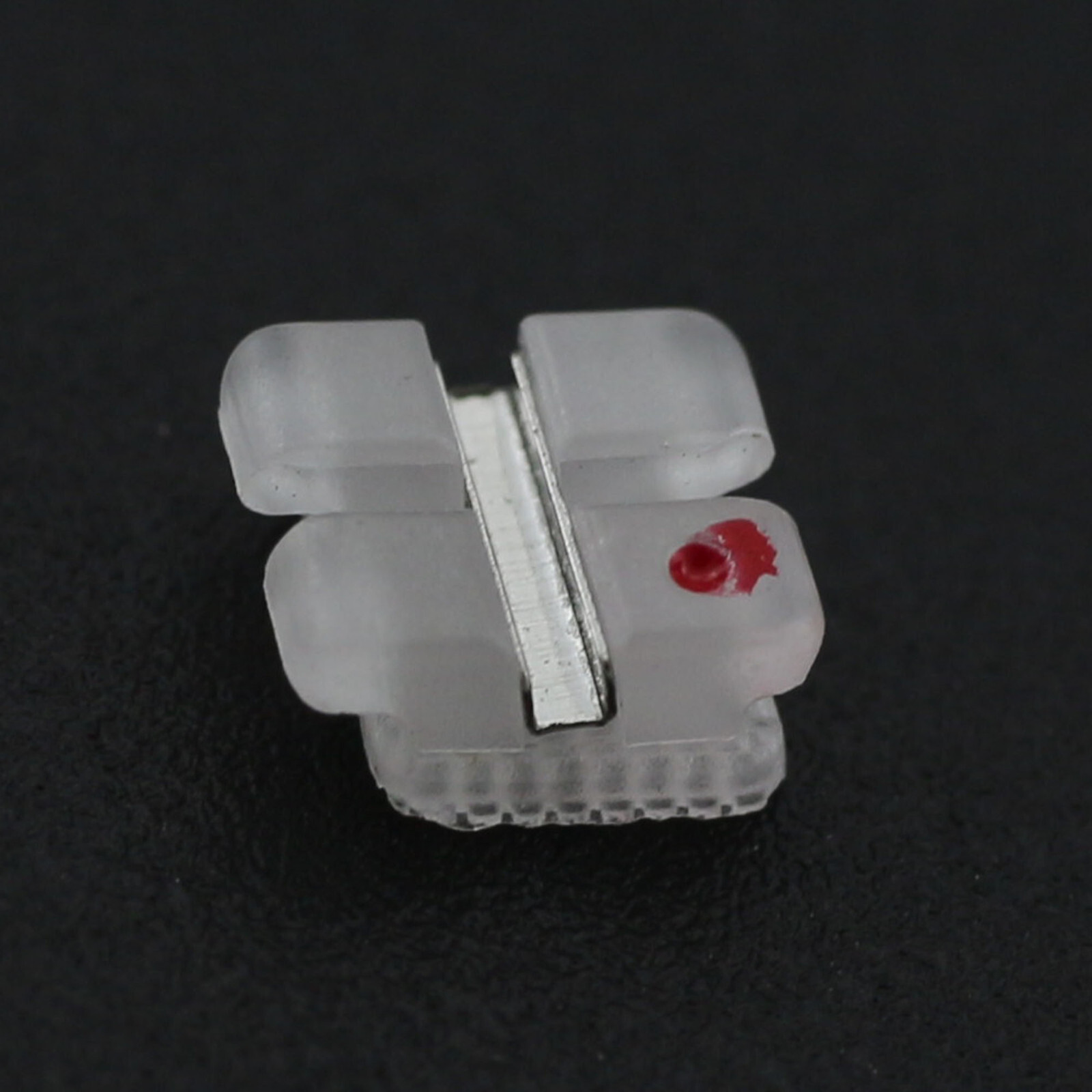 Orthodontic Ceramic Brackets w/Metal Slot 022 018 Roth MBT 3 Hook Braces Clarity
