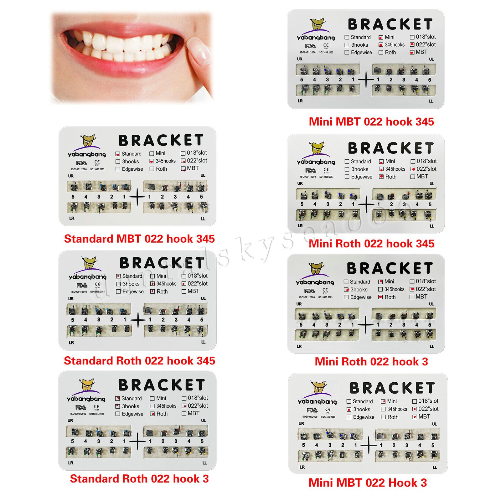 Dental Ortho Ligature Ties Elastic Rubber Bands /Bracket Brace Mini Roth/ MBT
