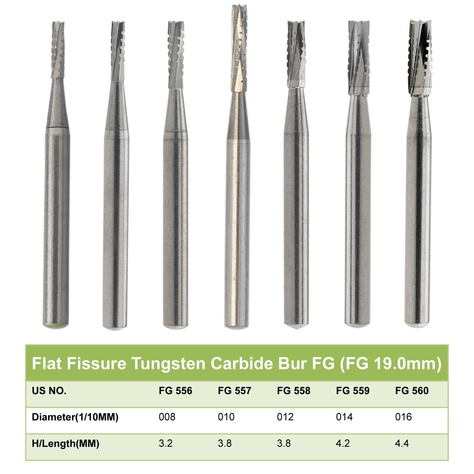 Wave Dental High Speed Burs FG 330 557 2 4 6 8 Carbide Burr Friction Grip Round
