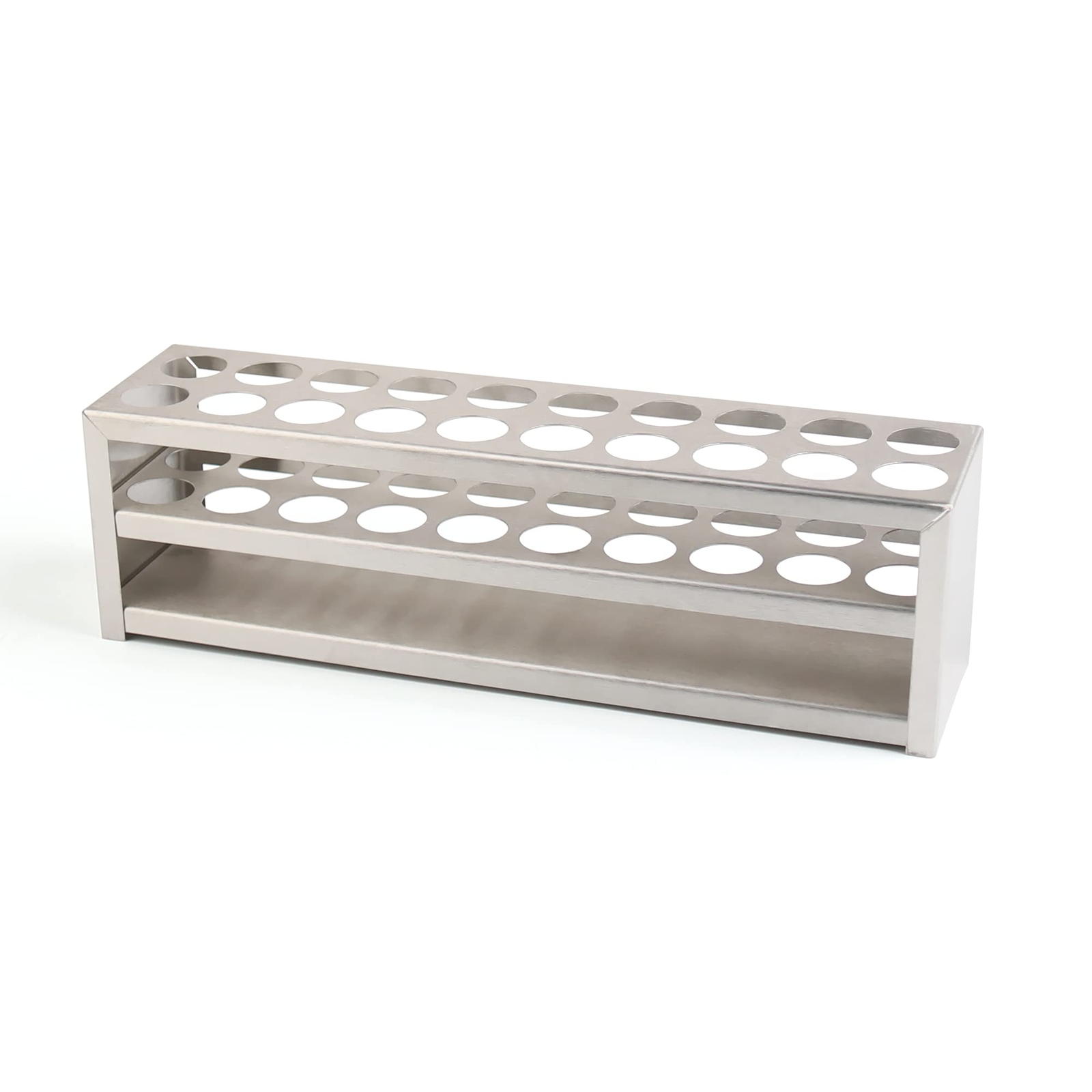 Test Tube Rack 20 Holes Stainless Steel Extended Handles Fits Tubes 21MM TTRS20
