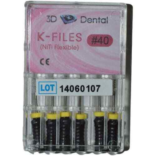 House Brand K-Files Ni-Ti 31mm #80 6/Box Nickel-Titanium