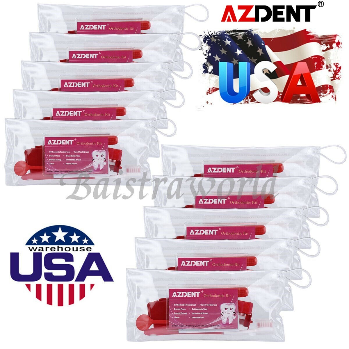 20 Kit AZ Dental Orthodontic Oral Care Kit Hygiene Clean Tools Teeth Whitening