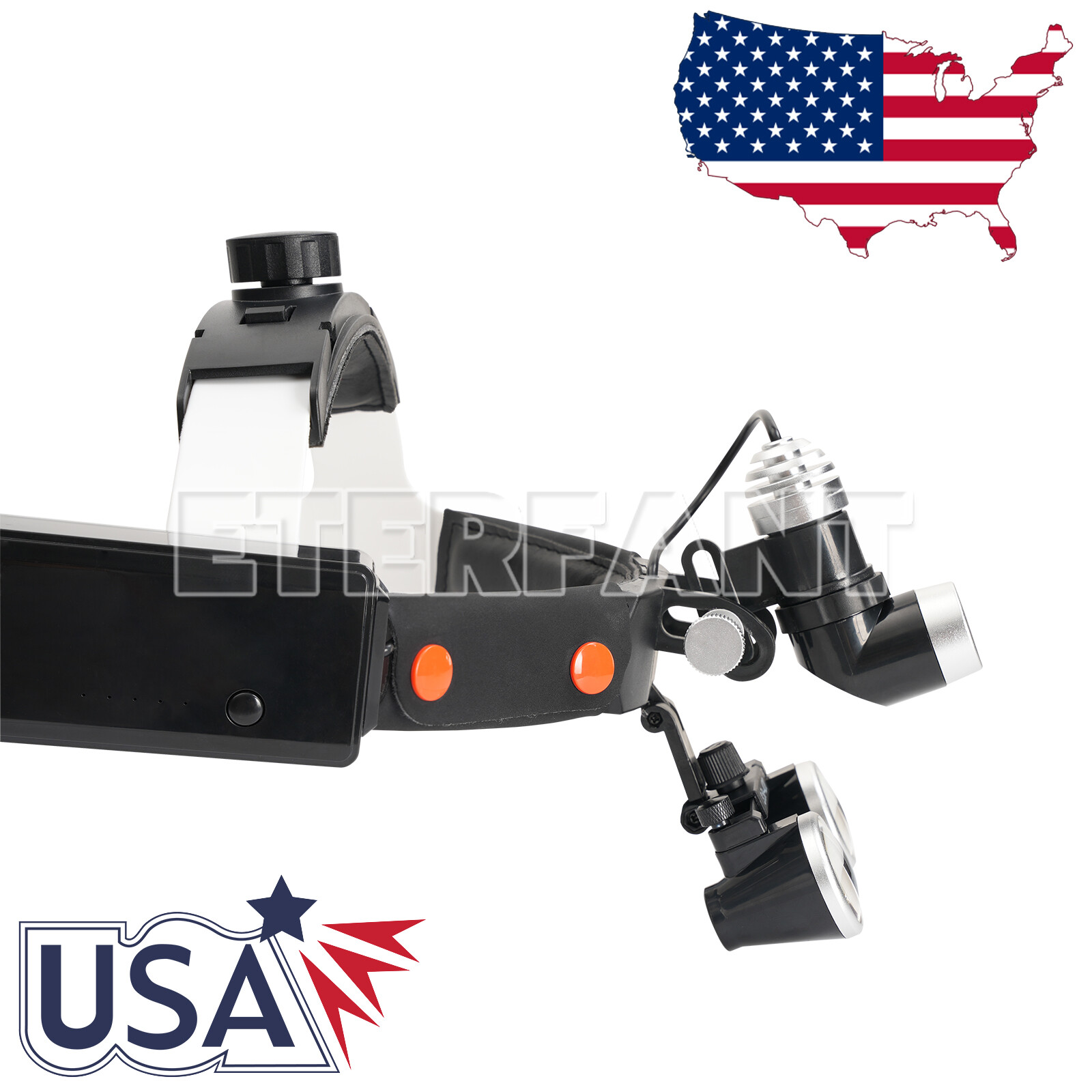 ETERFANT Dental 5W LED Lightweight Silicone Headlig Lamp/3.5X Headband Magnifier
