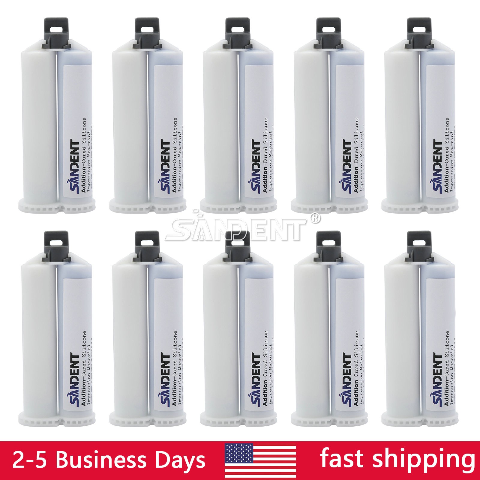 10* Dental MEDIUM BODY FAST SET VPS PVS Impression Material 50ML Cartridges