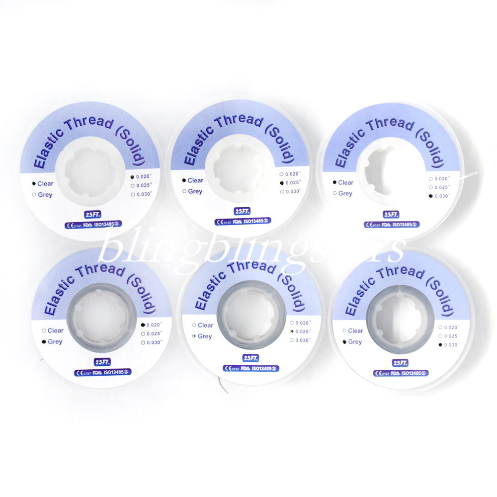 Dental Ortho Elastomer Powerful Solid Elastic Thread Rope 0.020/0.025/0.030