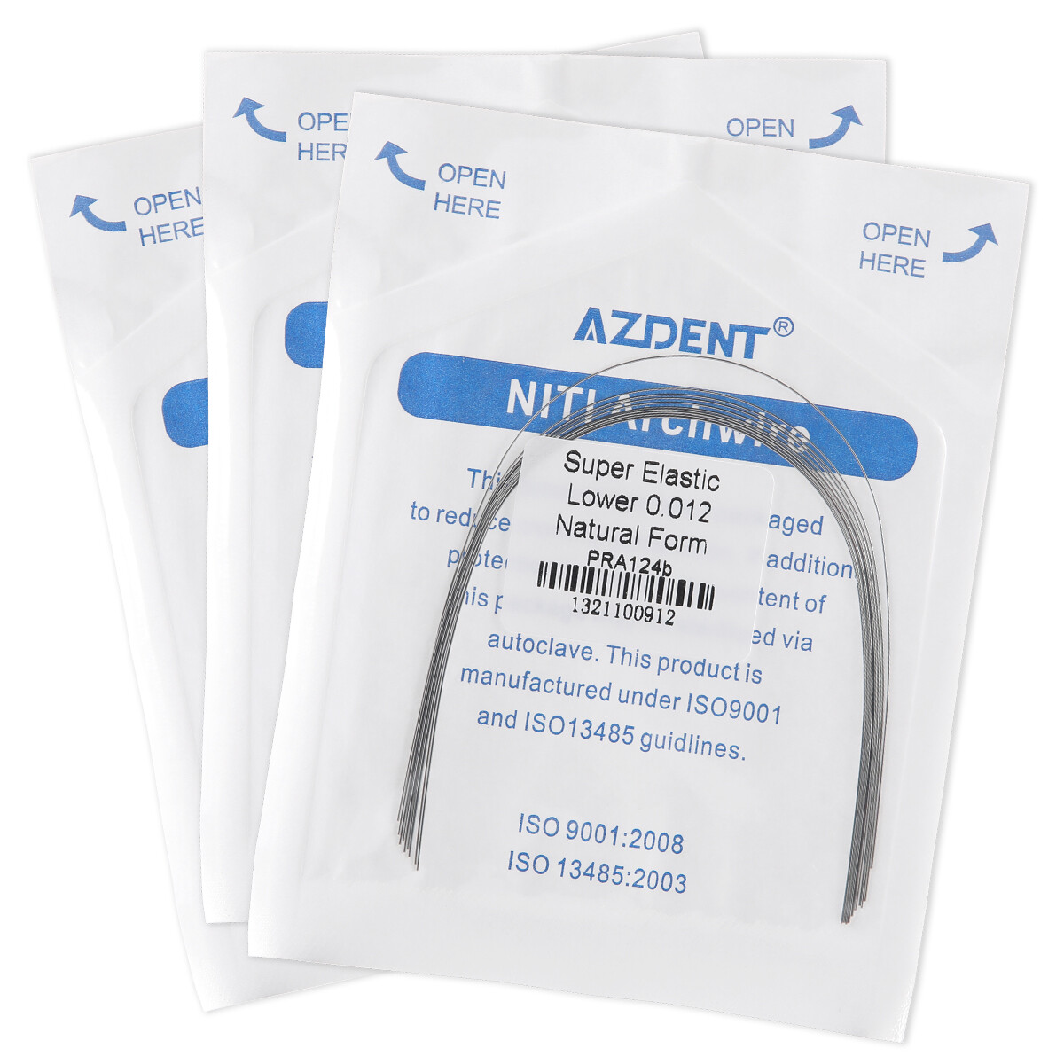 AZDENT Dental Orthodontic Niti Arch Wire Super Elastic Natural Nature Form Round
