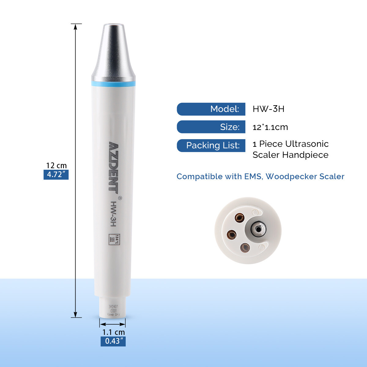 Dental Ultrasonic Piezo Scaler Handpiece LED Fit Woodpecker/EMS/SATELEC 135°