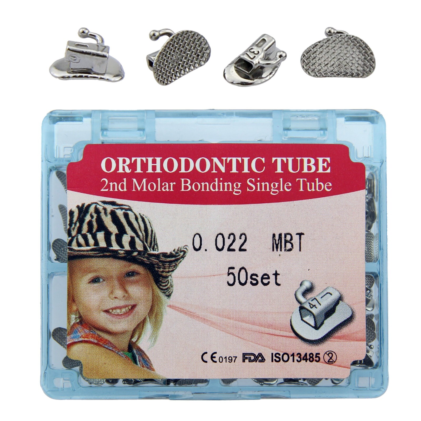 200 Orthodontic Buccal Tube 1st 2nd Molar Tubos Ortodoncia Roth MBT 022 Bondable