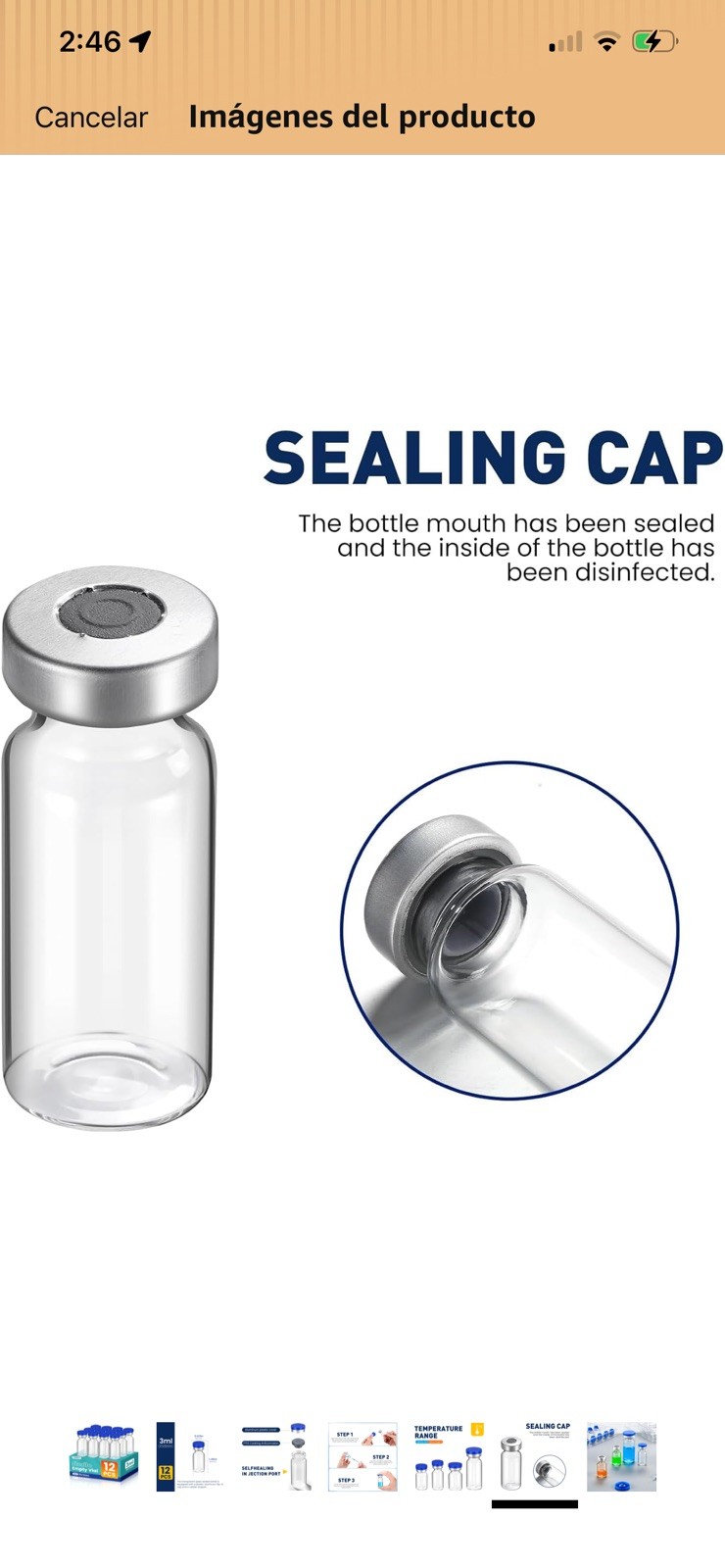 5ml Sterile Vials with Self Healing Injection Port and Sealing Cap, 5ML-12P