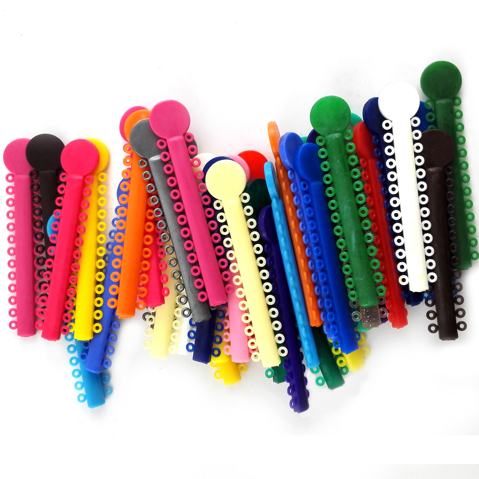 Dental Orthodontic Ligature Ties Elastic Rubber Bands Multi Colors 1040Pcs/Pack