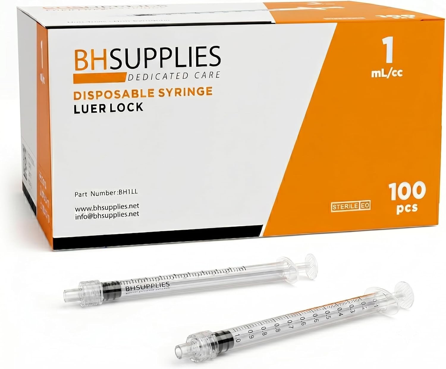 Individually Wrapped 1ml Disposable Syringes – Pack of 100 for Medical Precision