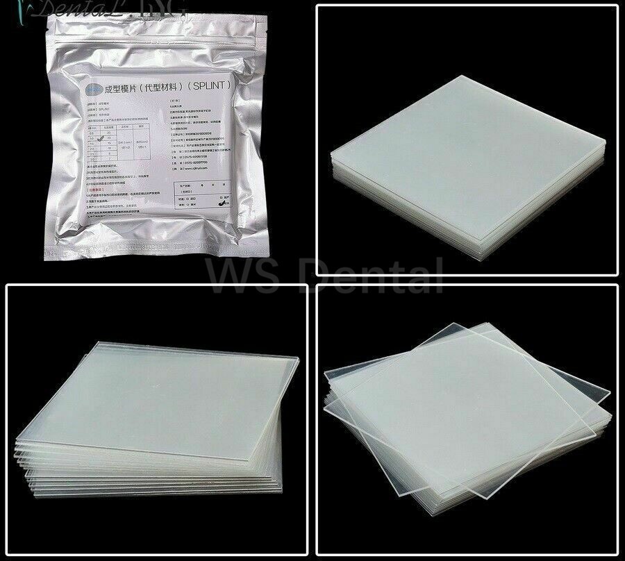 Dental Lab Splint Thermoforming Material Vacuum Forming Hard Soft 0.6mm-3.0mm