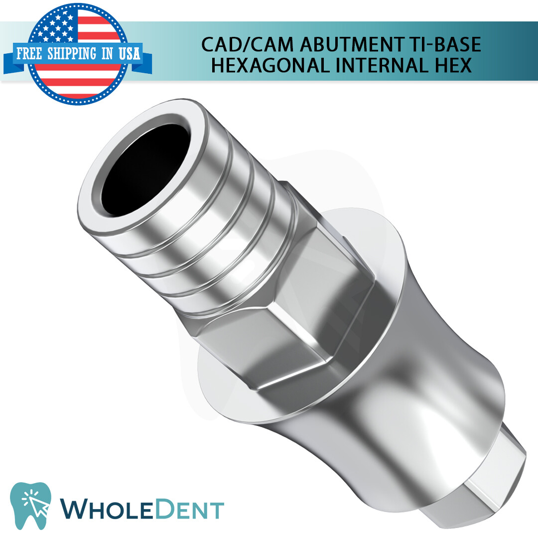 X1 Ti-Base CAD/CAM Hexagonal Abutment Titanium Dental Int Hex Connection 2.42mm