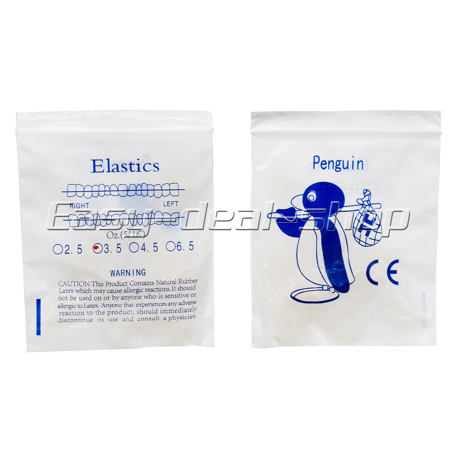 100Pcs Dental Orthodontic Elastics Braces Rubber Bands 2.5/3.5/4.5/6.5 OZ