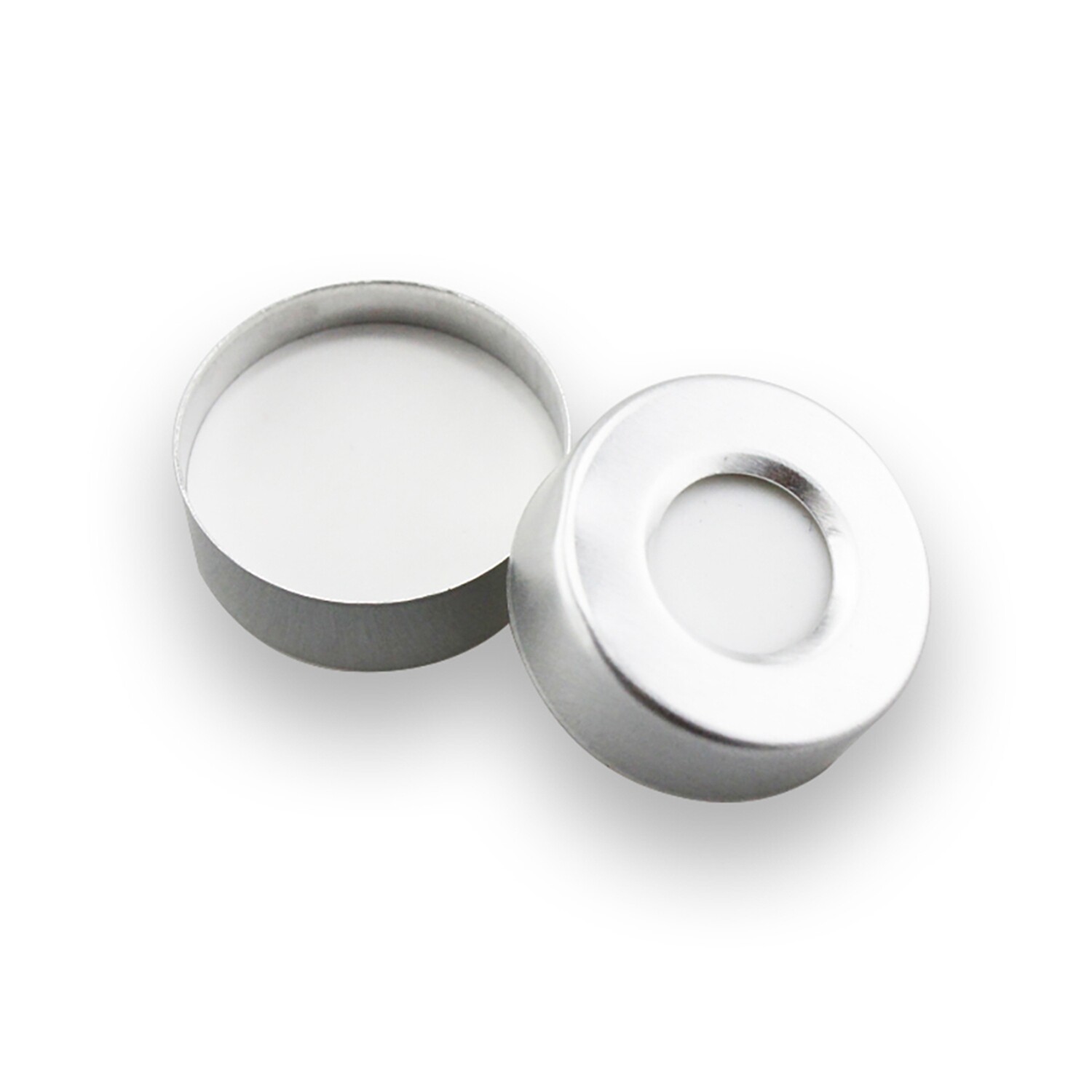 20mm Crimp Top Aluminum Cap+PTFE/Silicone Septa Fit 6mL/10mL/20mL Vials GC,HPLC