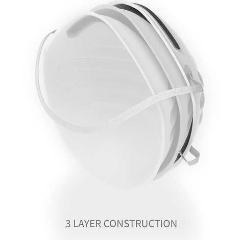 FLTR NIOSH N95 Particulate Respirators, Single Use, One Size, White, 19 ct