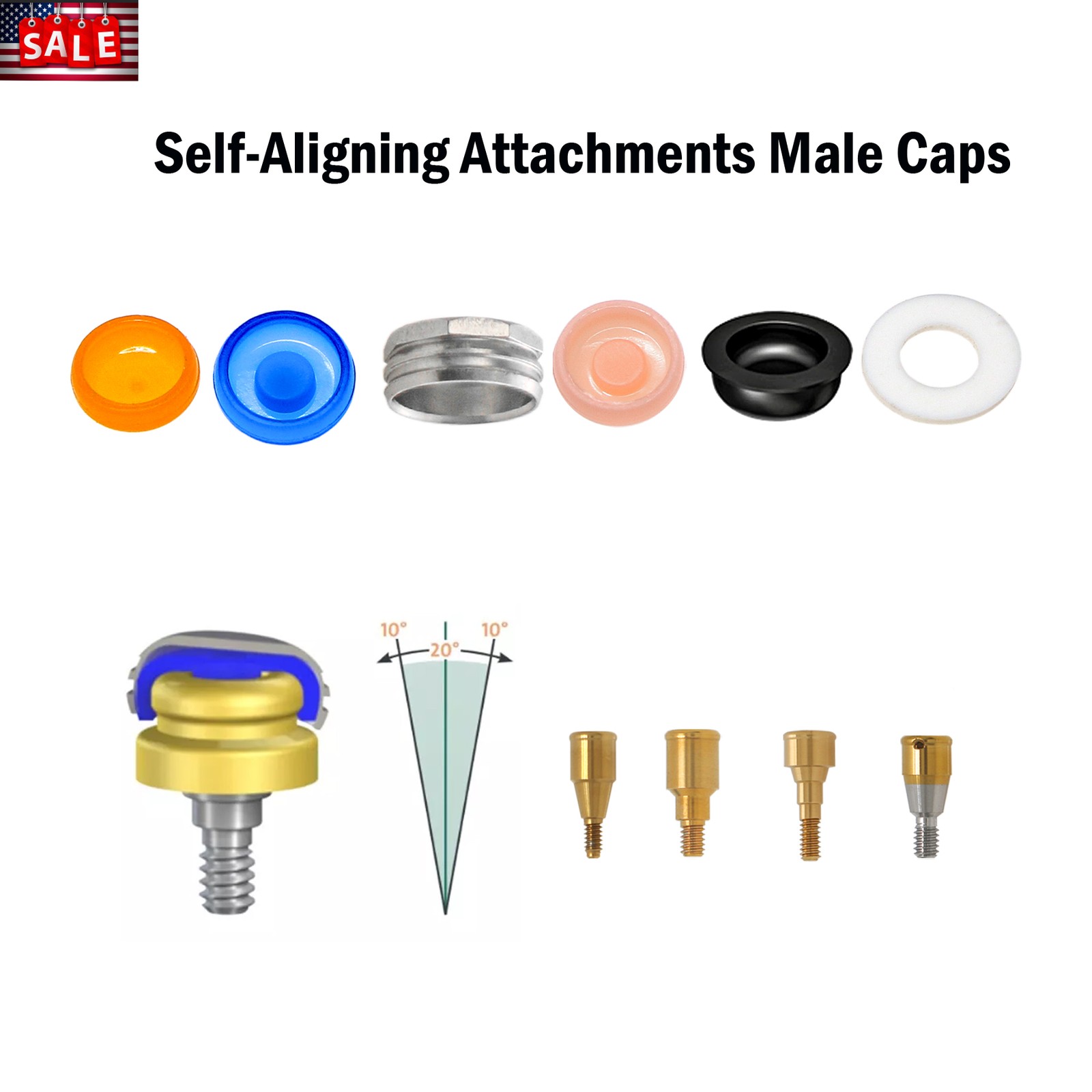 Dental Overdenture Zest Locator Abutment Legacy Anchor Hiossen Nobel Zimmer Cap